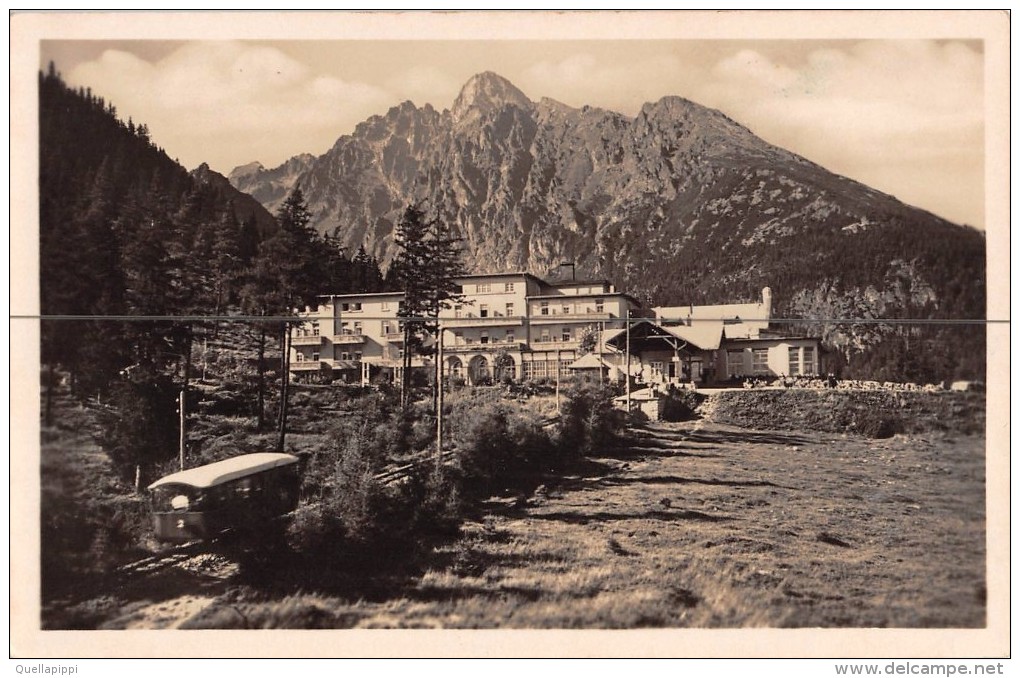 04473 "VYSOKE TATRY - HREBIENOK 1267 M. ZOTAVOVNA ROH - ZDRAVA GENERACIA" STAZIONE, TRENO. CART  NON SPED - Slovacchia