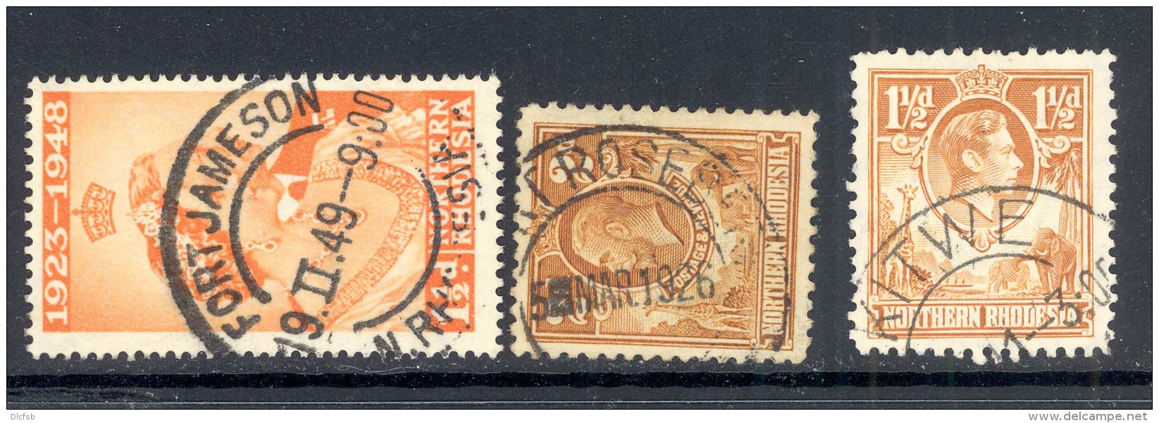 NORTHERN RHODESIA, Postmarks Fort Jameson, Fort Roseberry, Kitwe - Noord-Rhodesië (...-1963)