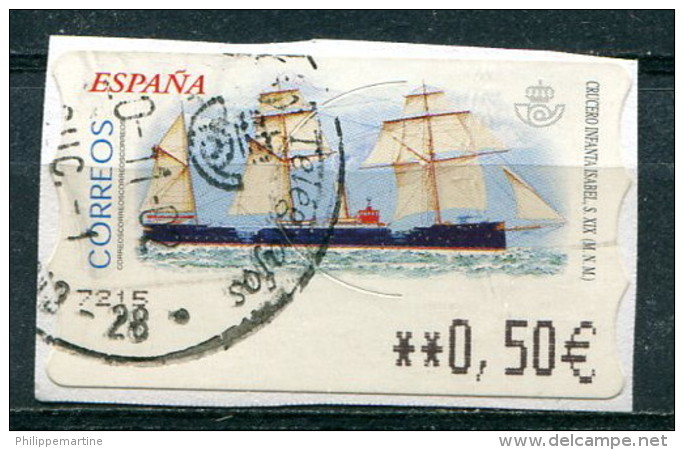 Espagne 2001 - Vignette D'affanchissement YT 52 (o) Sur Fragment - Valeur Faciale  0,50 &euro; - Servicios