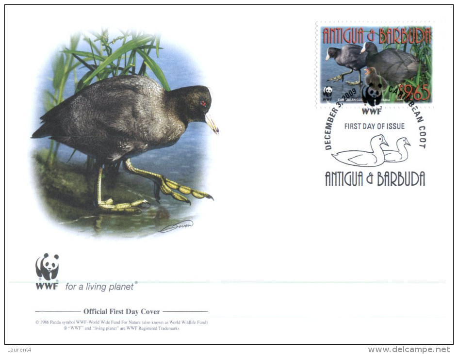 (2222) WWF Set Of FDC Cover  - Barbuda - Birds - FDC