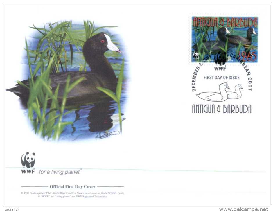 (2222) WWF set of FDC cover  - Barbuda - Birds