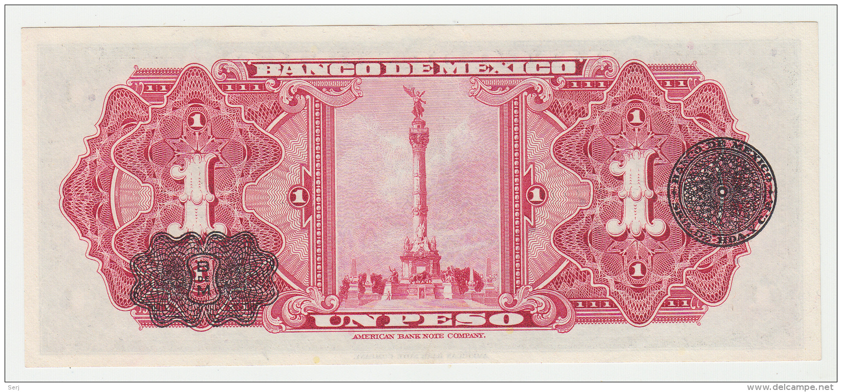 MEXICO 1 PESO 1945 UNC NEUF Pick 38c 38 C - Mexiko