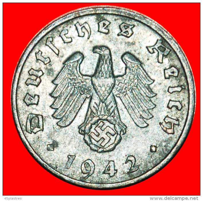 § SWASTIKA: GERMANY &#9733; 1 PFENNIG 1942J! LOW START &#9733; NO RESERVE! Third Reich (1933-1945) - 1 Reichspfennig