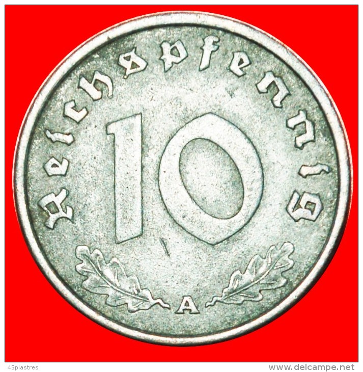 § SWASTIKA: GERMANY &#9733; 10 PFENNIG 1941A! LOW START &#9733; NO RESERVE! Third Reich (1933-1945) - 10 Reichspfennig