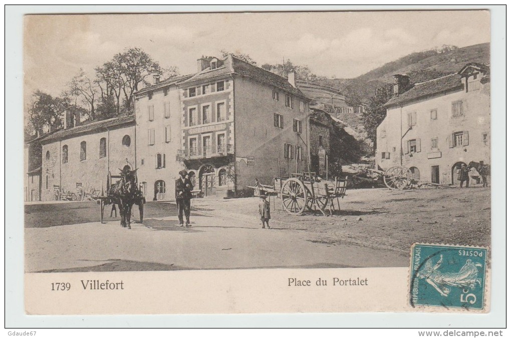 VILLEFORT (48) - PLACE DU PORTALET - Villefort