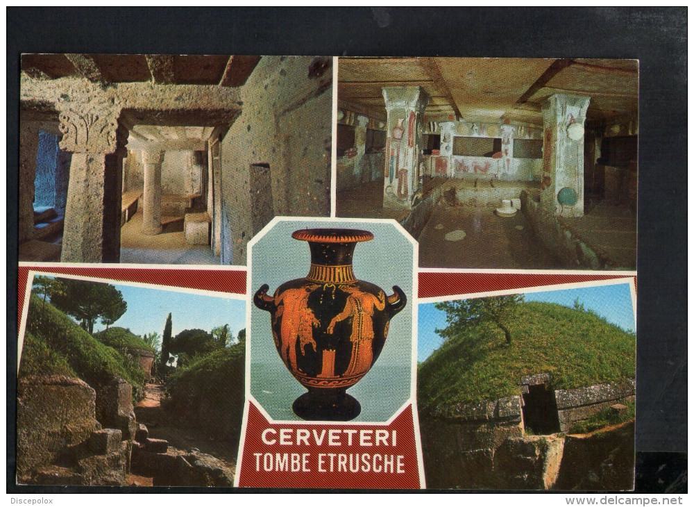 Q1913 CARTOLINA Di CERVETERI CON TROMBE ETRUSCHE - ARTE ETRUSCA, ETRUSQUE, ETRUSCAN, ETRUSKISCHES, ETRUSCA - Altri & Non Classificati