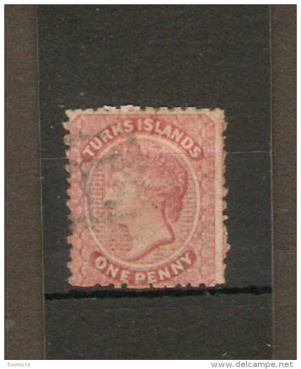 TURKS ISLANDS 1867 1d  SG 1  No Watermark FINE USED Cat £60 - Turks- En Caicoseilanden