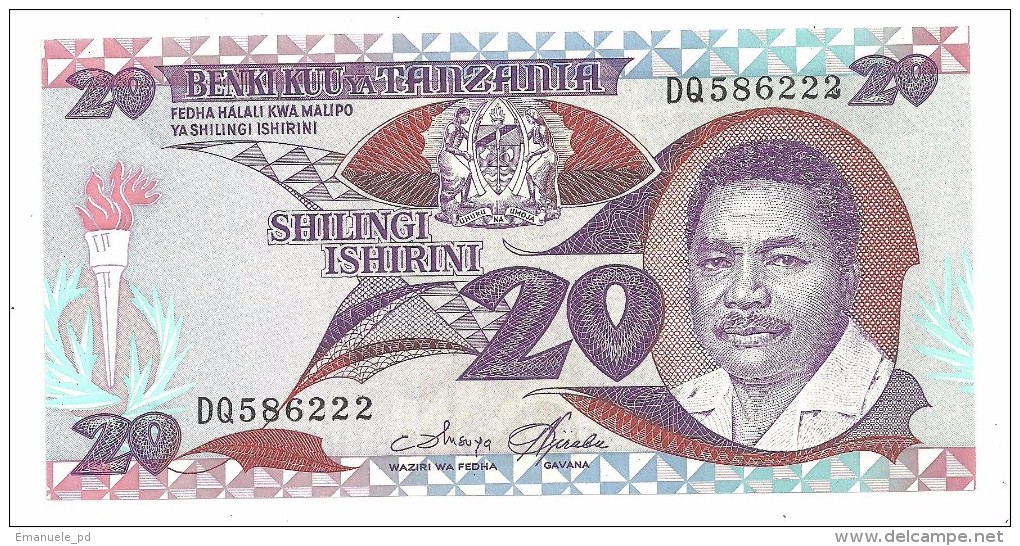 Tanzania 20 Shillings 1987 UNC - Tanzanie