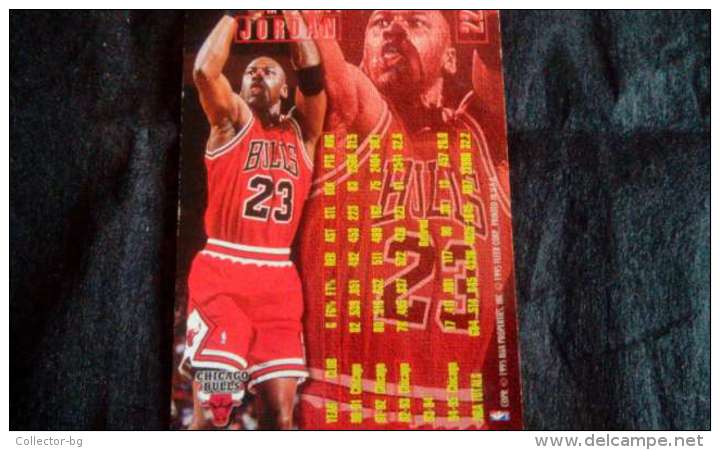 RARE ORIGINAL THE GREAT M. JORDAN 23 CHICAGO BULLS COLLECTABLE CARD FLEER 95-96 HOLOGRAM SILVER - Basketball