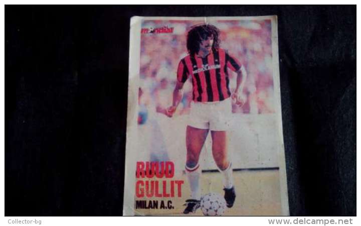 RARE MONDIAL CARD EURO 1988 UNIQUE Ruud Gullit 100% ORIGINAL - Einfach