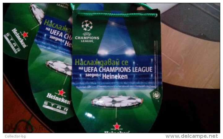 RARE UNIQUE LABEL SING Flags Advertising Original Brand New Heineken Champions League In 2008 - Schilder