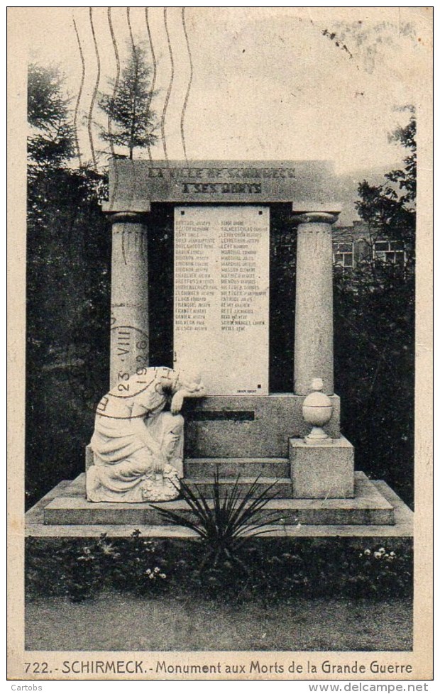 67 SCHIRMECK  Monument Aux Morts De La Grande Guerre - Schirmeck