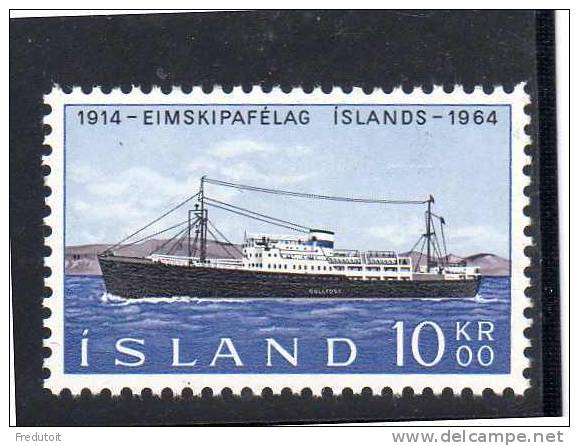 ISLANDE - N° 377   **  (1964)  BATEAU - Neufs