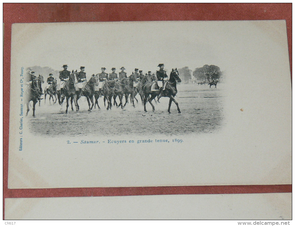 SAUMUR  1900  LOT 8 CPA N°1 A 8 / HARAS DRESSAGE EQUESTRE / TENUE ECUYER / EQUITATION  EDITEUR  C CHARIER A SAUMUR - Saumur