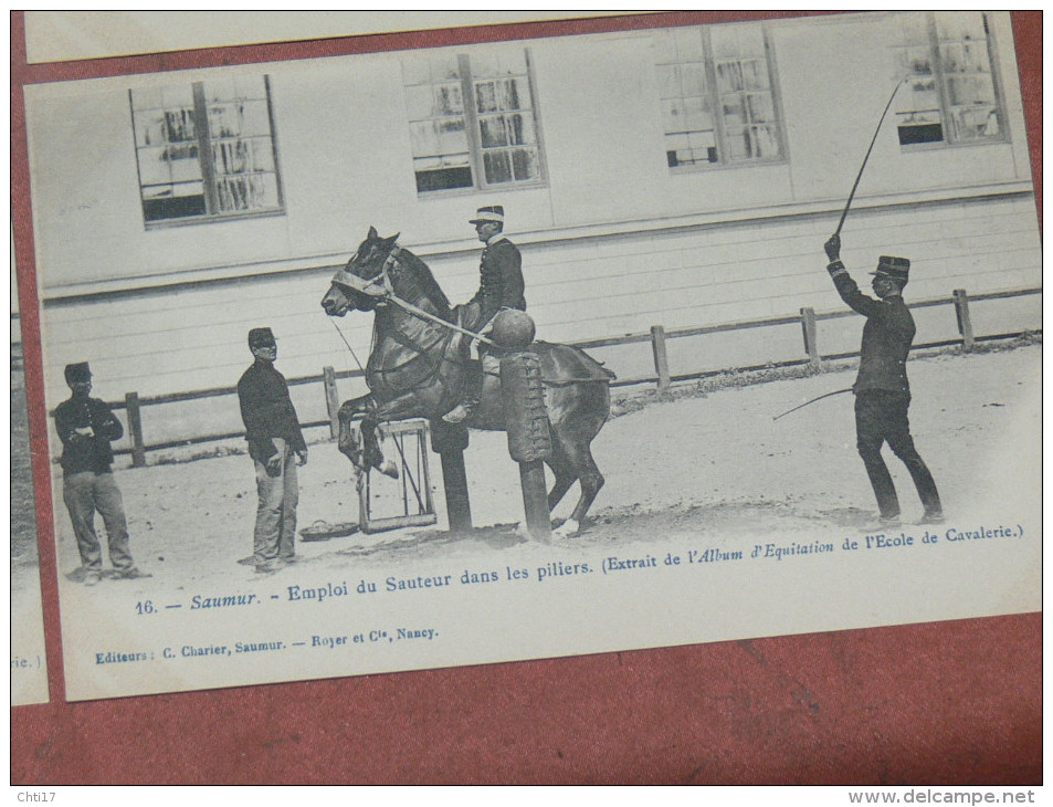 SAUMUR 1900  LOT 8 CPA N°9 a 16 / HARAS DRESSAGE EQUESTRE / SAUTEUR / CROUPADE / EQUITATION  EDITEUR  C CHARIER A SAUMUR