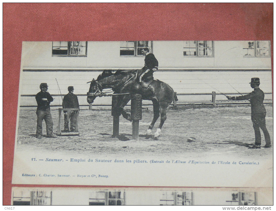 SAUMUR 1900  LOT 8 CPA N° 17 A 24 / HARAS DRESSAGE EQUESTRE / VOLTIGE / SAUT  / EQUITATION  EDITEUR  C CHARIER A SAUMUR - Saumur