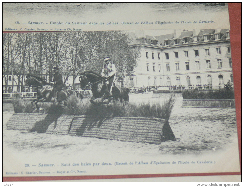 SAUMUR 1900  LOT 8 CPA N° 17 A 24 / HARAS DRESSAGE EQUESTRE / VOLTIGE / SAUT  / EQUITATION  EDITEUR  C CHARIER A SAUMUR - Saumur