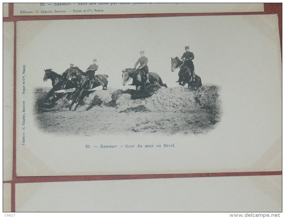 SAUMUR 1900  LOT 8 CPA N° 17 A 24 / HARAS DRESSAGE EQUESTRE / VOLTIGE / SAUT  / EQUITATION  EDITEUR  C CHARIER A SAUMUR - Saumur