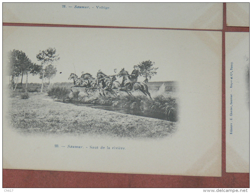 SAUMUR 1900  LOT 8 CPA N° 17 a 24 / HARAS DRESSAGE EQUESTRE / VOLTIGE / SAUT  / EQUITATION  EDITEUR  C CHARIER A SAUMUR