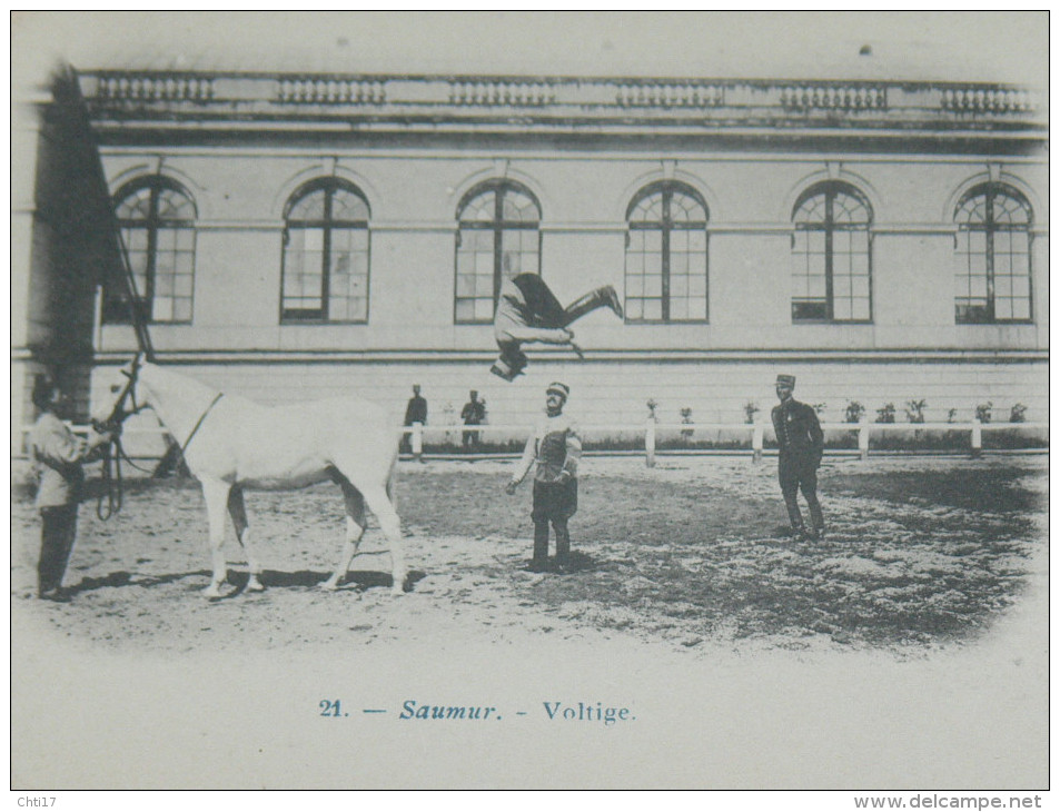 SAUMUR 1900  LOT 8 CPA N° 17 a 24 / HARAS DRESSAGE EQUESTRE / VOLTIGE / SAUT  / EQUITATION  EDITEUR  C CHARIER A SAUMUR