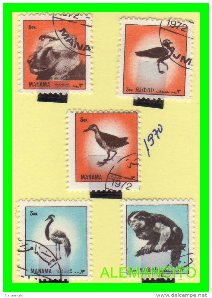 BAHREIN  ( MANAMA )  ASIA  - 5 SELLOS   AÑO 1970 - Bahrain (1965-...)