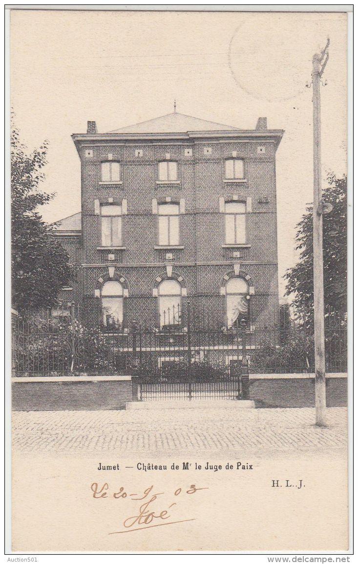 27212g  CHATEAU DE M LE JUGE DE PAIX - Jumet - 1903 - Charleroi