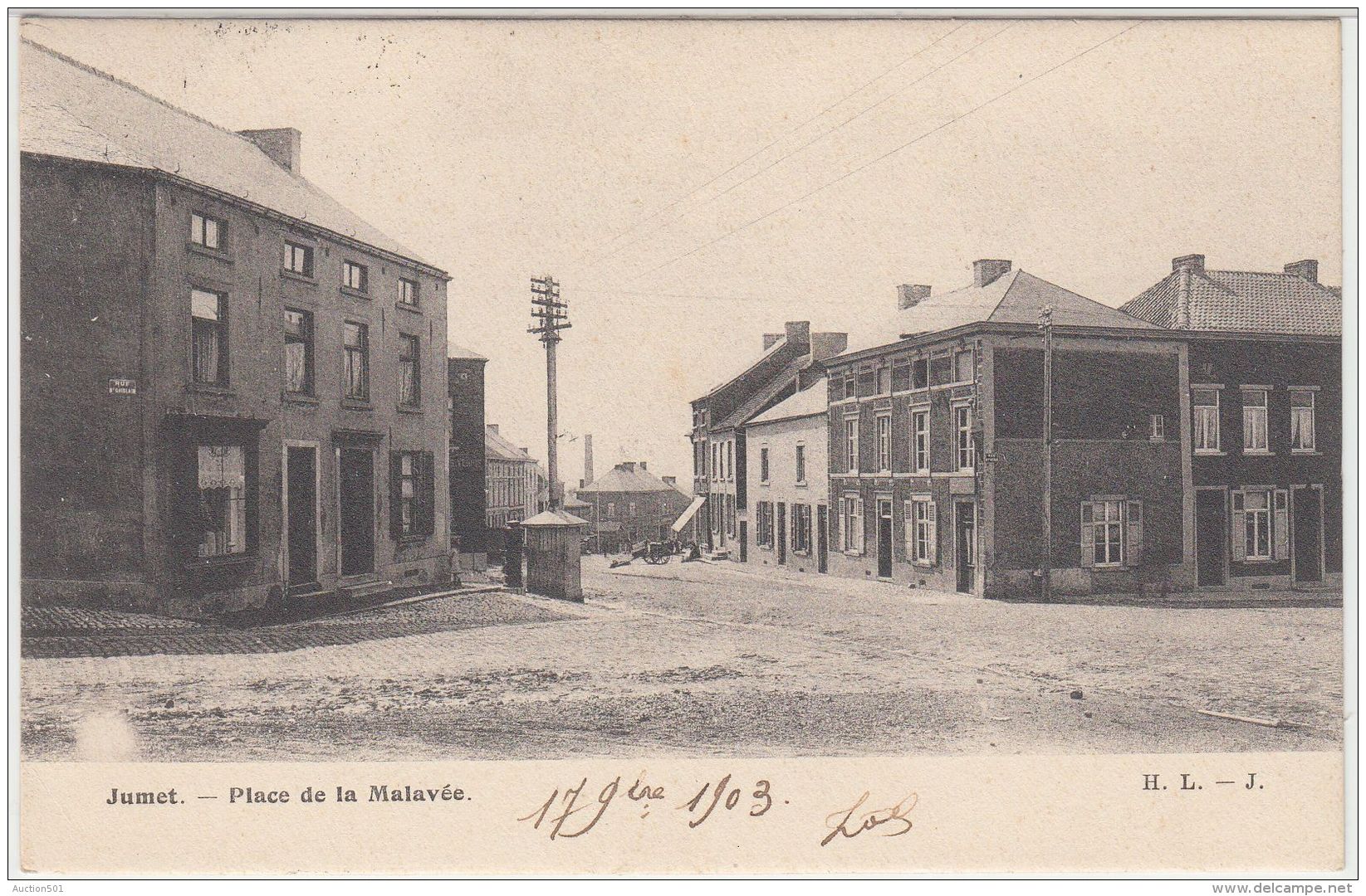 27219g  PLACE DE LA MALAVEE - Jumet - 1903 - Charleroi