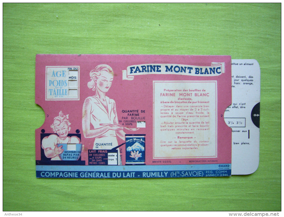 Pub à Système Farine & Lait Mont Blanc Convertisseur Pour Bébé âge Poids Taille Biberon - Publicités