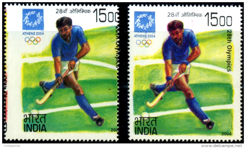 FIELD HOCKEY-ATHENS OLYMPICS-MASSIVE ERROR-SCARCE-INDIA-2004-MNH-TP-268 - Verano 2004: Atenas - Paralympic