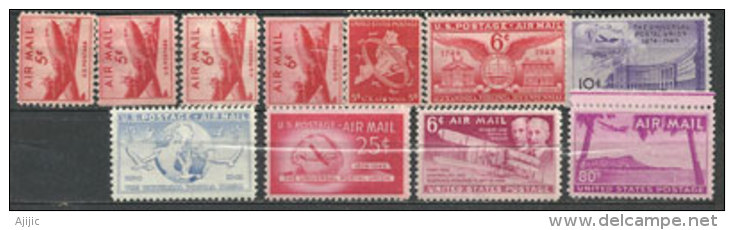 Poste Aérienne , 11 T-p Neufs **, Côte 27,00 € - 2b. 1941-1960 Unused