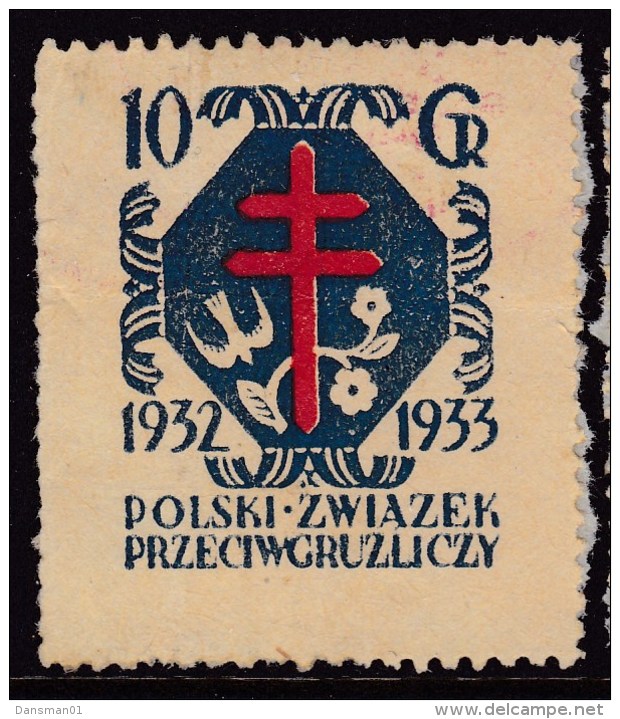 POLAND 1932/33 Anti-tb Label Mint Hinged 10gr With Some Adhesion On Back - Vignettes