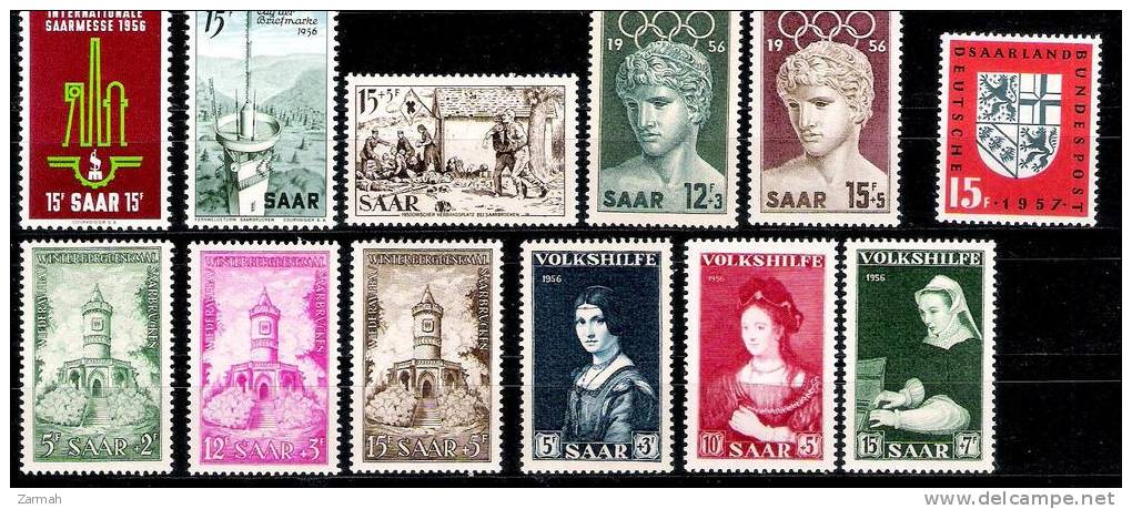 Sarre N° 350 à 361 Neufs ** - Unused Stamps