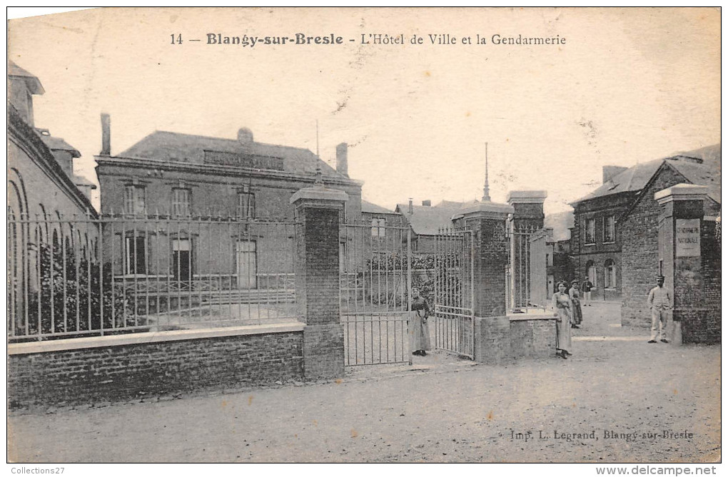 76-BLANGY-SUR-SEINE- L'HÖTEL DE VILLE ET LA GENDARMERIE - Blangy-sur-Bresle