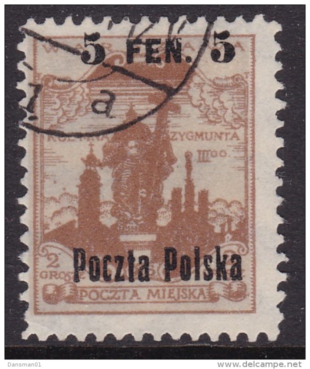 POLAND 1918 Provisional Ovpt Fi 2 Error B2 Used - Usados