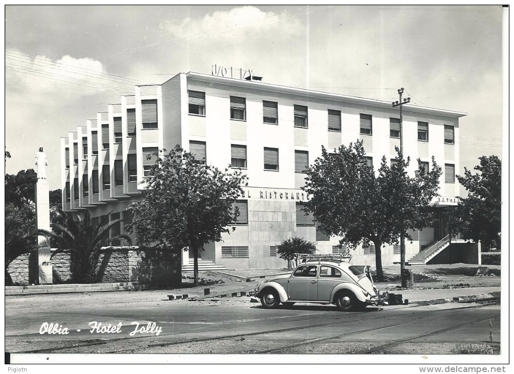 SS071 - OLBIA - HOTEL JOLLY - MAGGIOLINO - SASSARI -  NON VIAGGIATA - AUTO D'EPOCA - Olbia