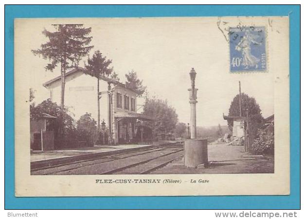 CPSM - Chemin De Fer La Gare FLEZ-CUZY-TANNAY 58 - Other & Unclassified