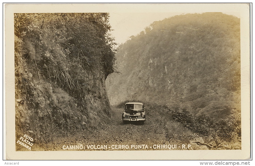 Real Photo Calino Volcan Cerro Punta Chiriqui Foto Flatau American Car - Panama