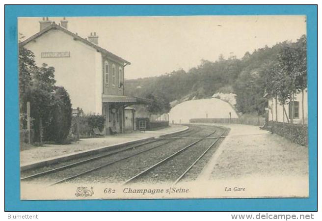 CPA - Chemin De Fer Gare CHAMPAGNE S/SEINE 77 - Champagne Sur Seine