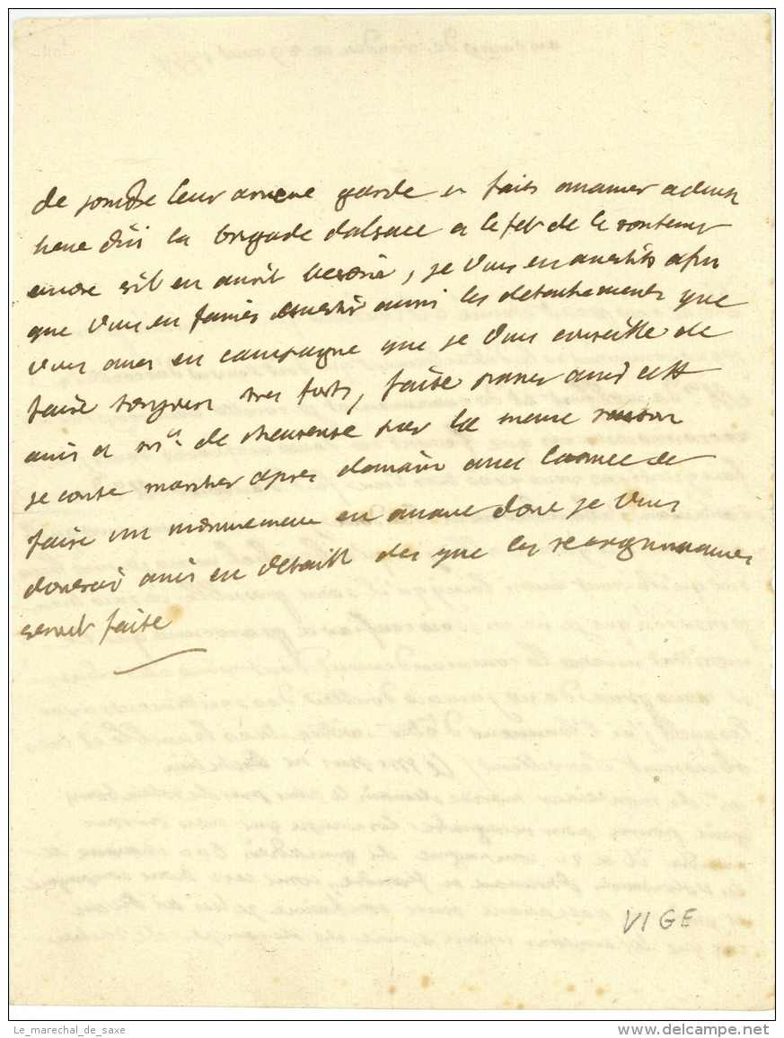 L.F. Duc De RICHELIEU (1696-1788) - Marechal De France - Camp De VERDEN 1757 Guerre De Sept Ans - Autres & Non Classés