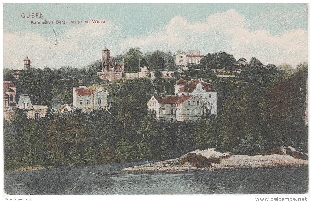 AK Gubin Guben Kaminsky 's Berg Restaurant Gasthof Grüne Wiese A Eisenhüttenstadt Frankfurt Sommerfeld Crossen Grünberg - Neumark