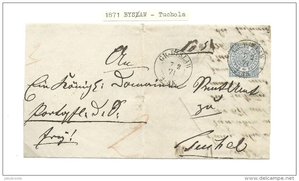 1871. ENTIRE LETTER. GERMAN OCCUPATION. GR. BYS&#321;AW --TUCHOLA - ...-1860 Voorfilatelie