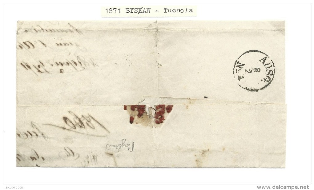 1871. ENTIRE LETTER. GERMAN OCCUPATION. GR. BYS&#321;AW --TUCHOLA - ...-1860 Voorfilatelie