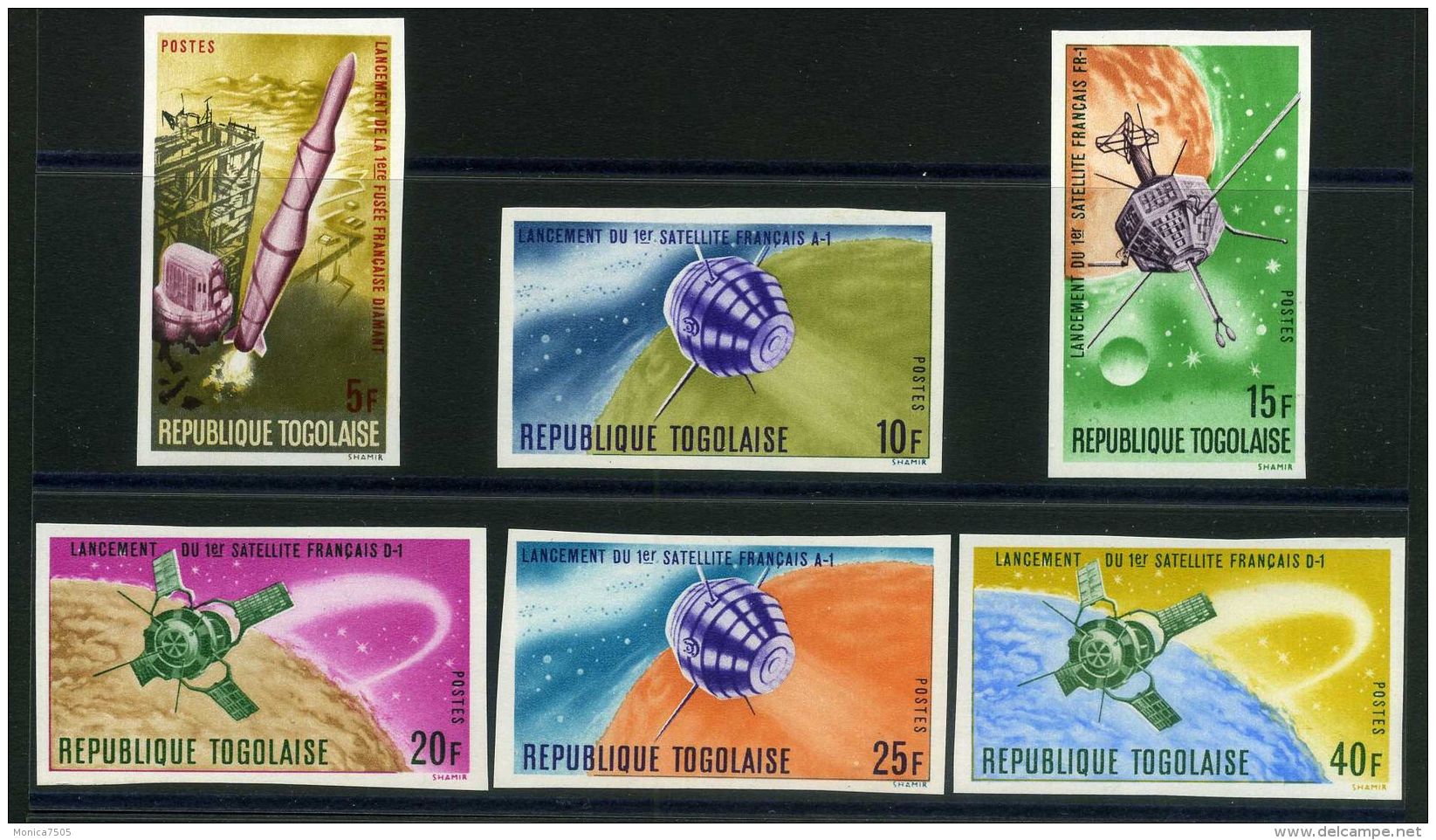 1  SATELLITE FRANCAIS :  POSTE  Y&amp;T  N° 525/530  N D  TIMBRES  NEUFS  SANS  TRACE  DE  CHARNIERE , A  VOIR . - Togo (1960-...)