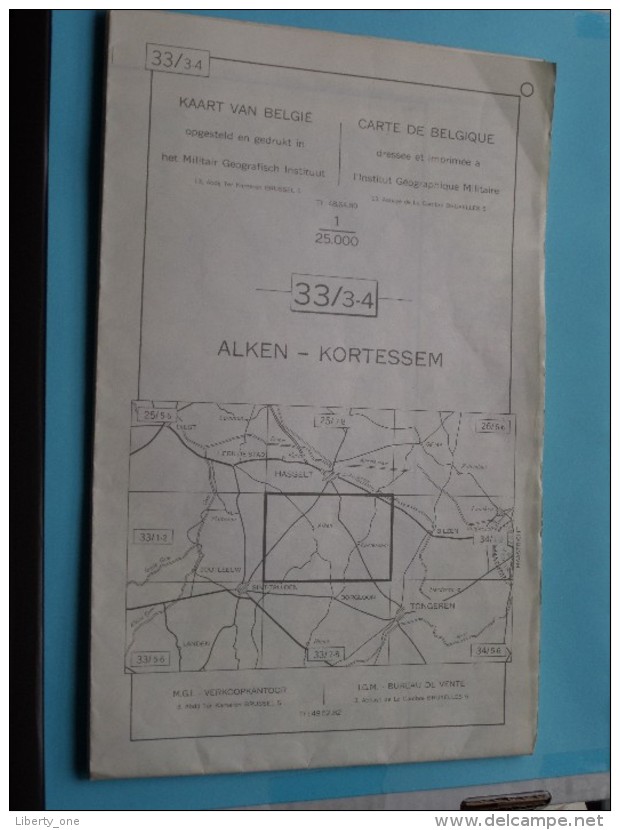 HEERS - BORGLOON ( Nr. 33 / 7-8 ) Anno 1961 Schaal / Echelle / Scale 1: 25.000 ( Stafkaart : Zie Foto´s ) ! - Altri & Non Classificati