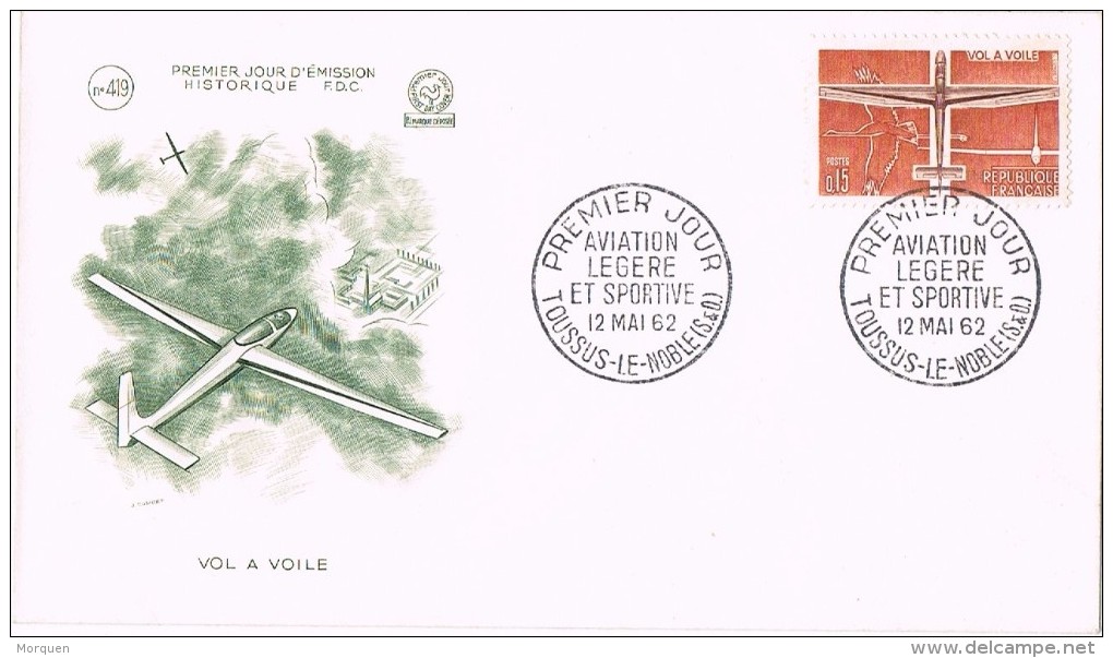 18329. Carta F.D.C. TOUSSUS Le NOBLE (Seine Et Oise) 1962. Aviation Legere Et Sportive - 1960-1969