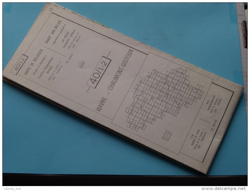 WAVRE - CHAUMONT-GISTOUX ( Nr. 40 / 1-2 ) Anno 1972 Schaal / Echelle / Scale 1: 25.000 ( Stafkaart : Zie Foto´s ) ! - Autres & Non Classés