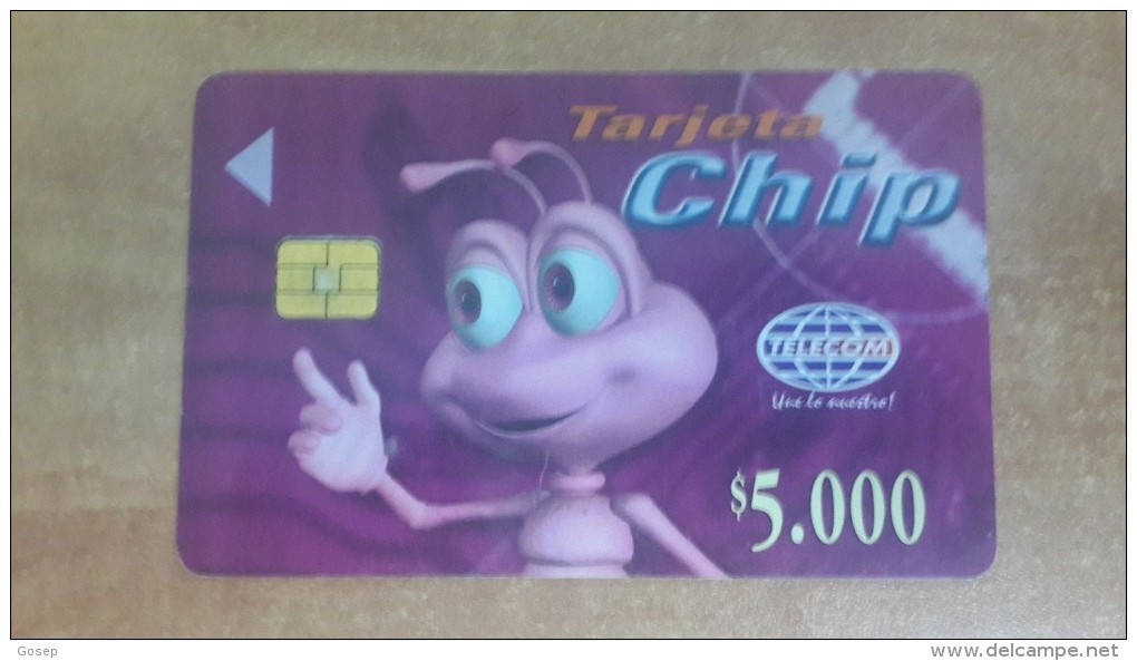 Colombia-(col-tl-01)-sporting Ant-(1)-(000427038)-($5.000)-chip Card-ant Purple Card-used+1card Prepiad Free - Colombia