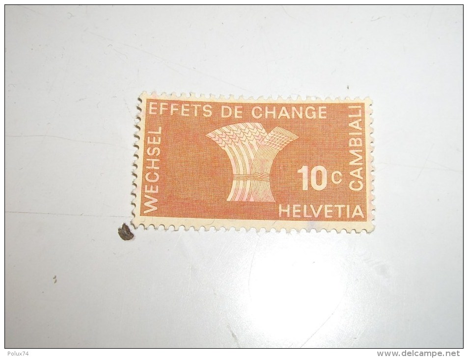 HELVETIA   Effets De Change Cambiali  Wechsel  10 C - Revenue Stamps