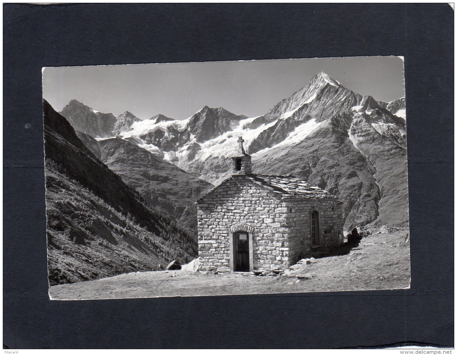61861    Svizzera,    Taschalp,  Kapelle Mit Zinalrothorn + Weisshorn,  VG  1972 - Täsch
