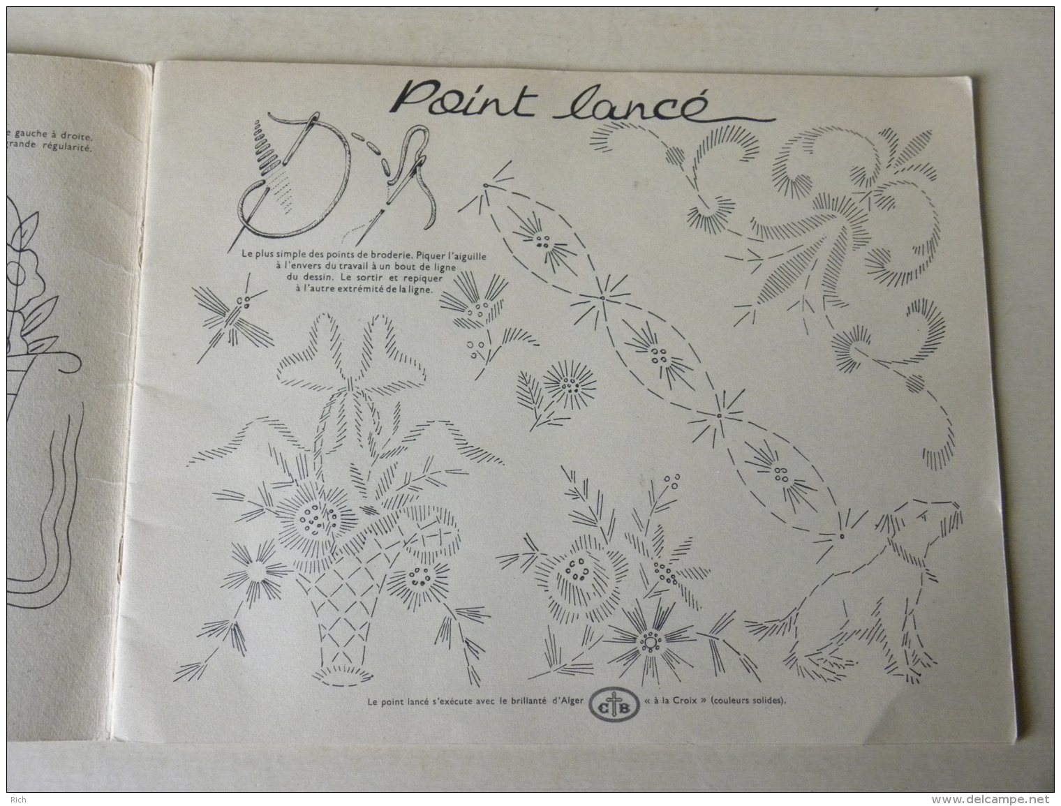 Album Collection FLORIA - Tous Les Points De Broderie - Margot Editeur 1949 - Stickarbeiten